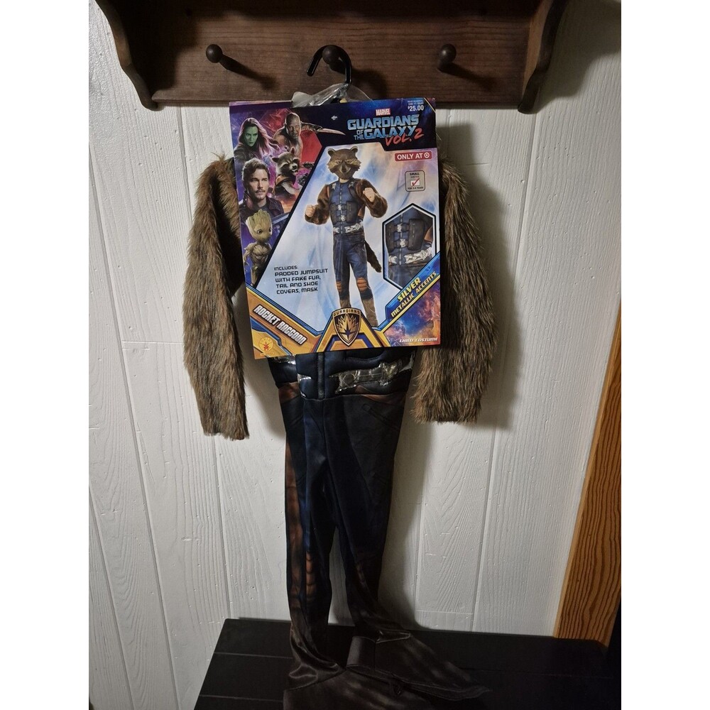 Guardians Of Galaxy Vol 2 Rocket Raccoon Child Costume Size Small 4/6 NWT